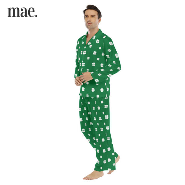 Happy Patrick Day Green Long Sleeve PJ Set For Men