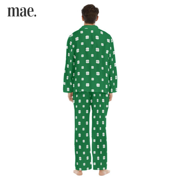 Happy Patrick Day Green Long Sleeve PJ Set For Men