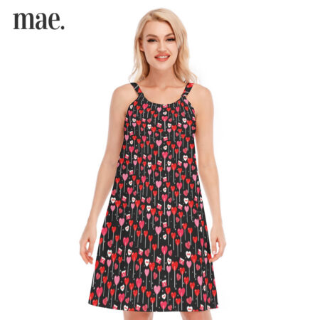 Love Heart Cami Dress For Valentine's Day