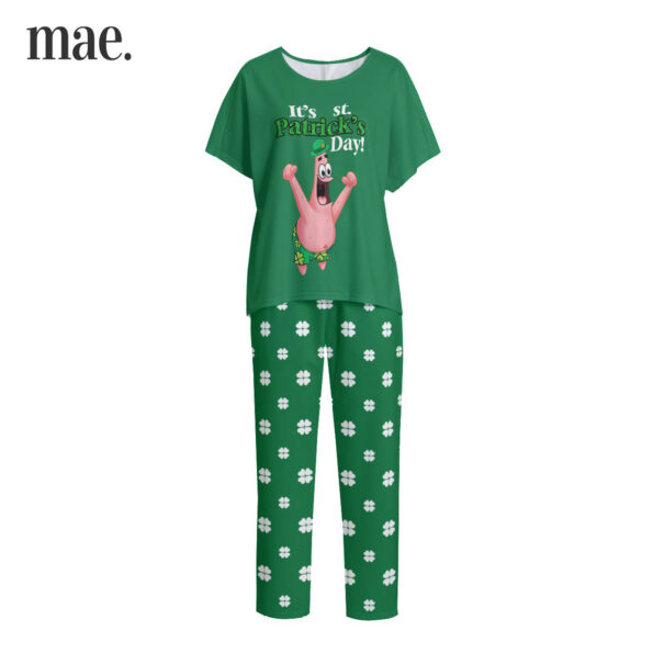 Funny St Patrick Day Patrick Star Short Sleeve PJ Set