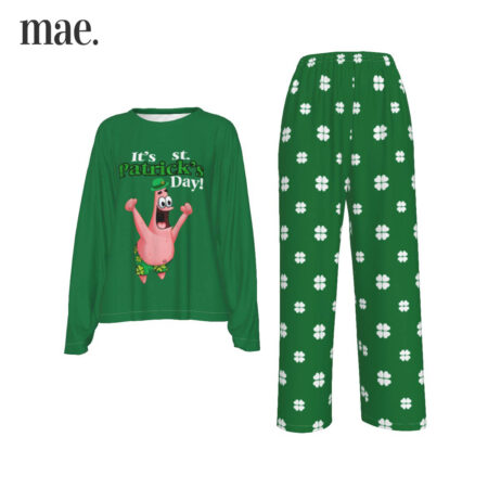 Funny St Patrick Day Mix Patrick Star Pajamas For Women