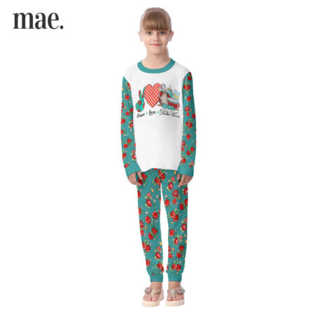 Peace Love Pioneer Women Pajamas For Kid