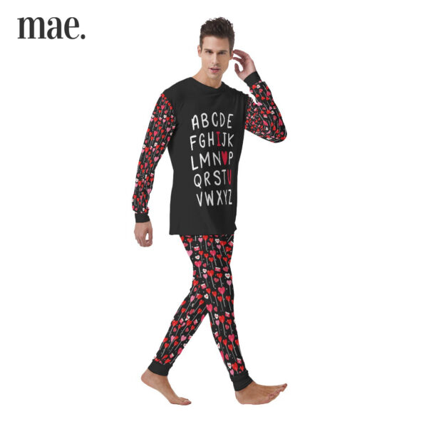 I Love You Heart Valentine's Day Pajama Set For Men