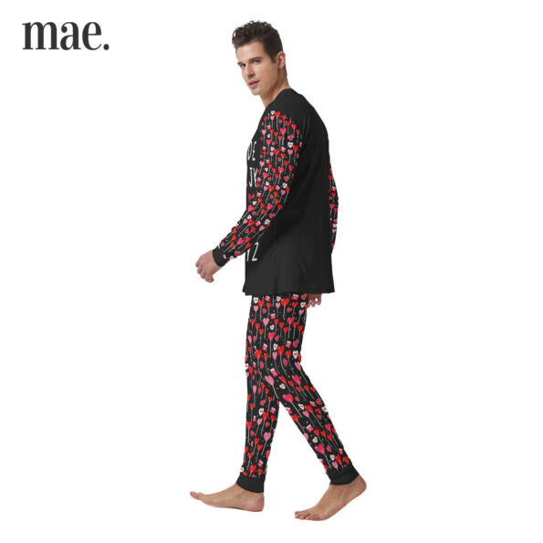 I Love You Heart Valentine's Day Pajama Set For Men