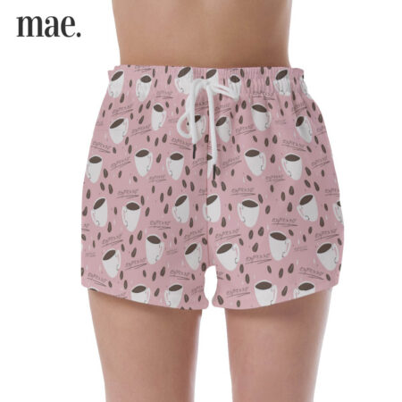 Light Pink Coffee PJs Shorts for Women