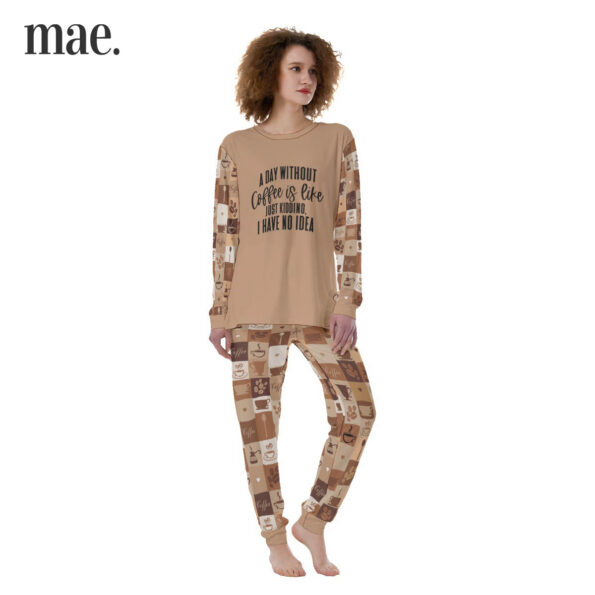 Funny Coffee Quote Pajama Set For Women