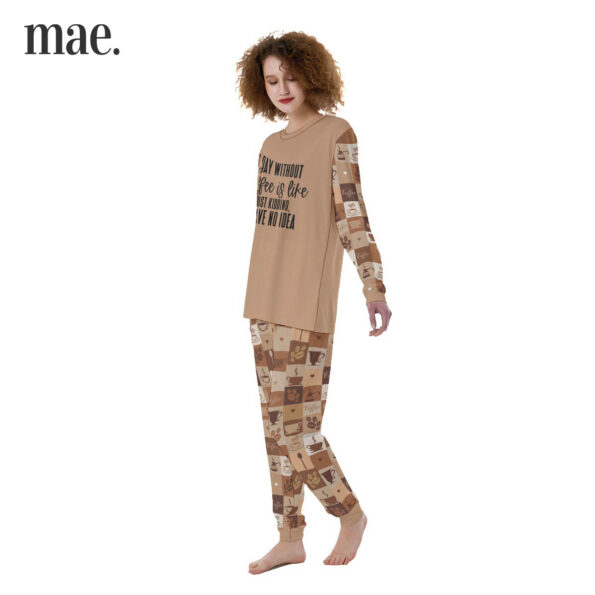 Funny Coffee Quote Pajama Set For Women