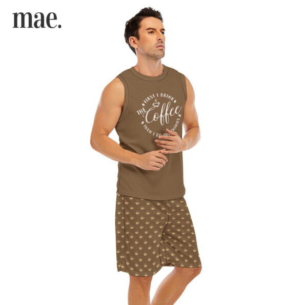 Coffee Lovers Sleeveless Men's Set