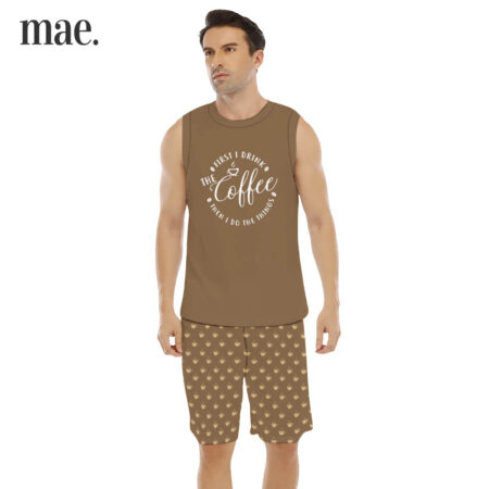 Coffee Lovers Sleeveless Men's Set