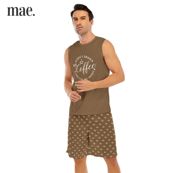 Coffee Lovers Sleeveless Men's Set