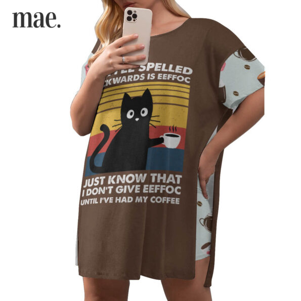 Black Cat Women Short Pajamas Plus Size