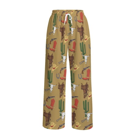 Ace Card Cowboy Unisex Wide Leg Pajamas Pants