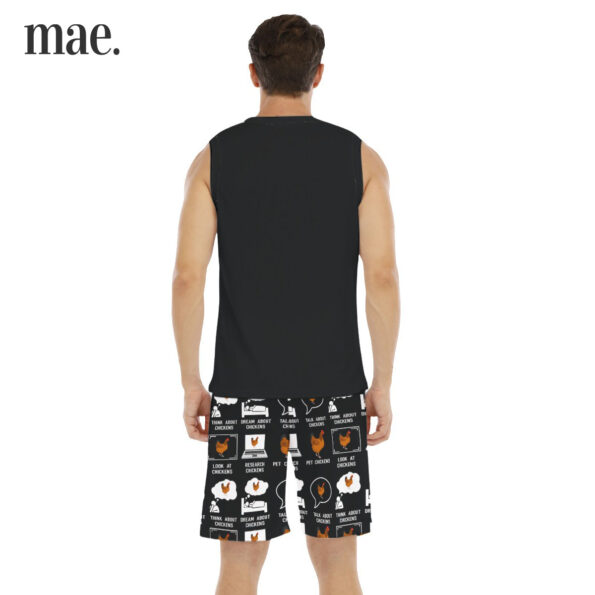 Black Chicken Lovers Sleeveless Men's Set