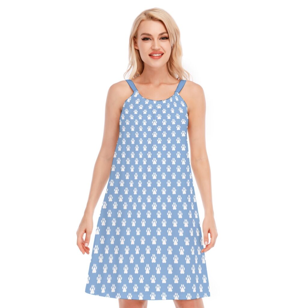 Blue Dog Paw Cami Dress For Women