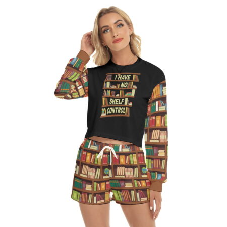 Bookshelf Lover Women's Sweatshirt And Shorts