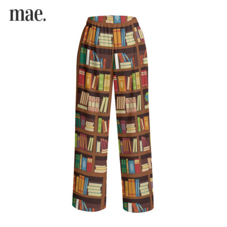 Bookshelf Pajama Pants With Drawstring