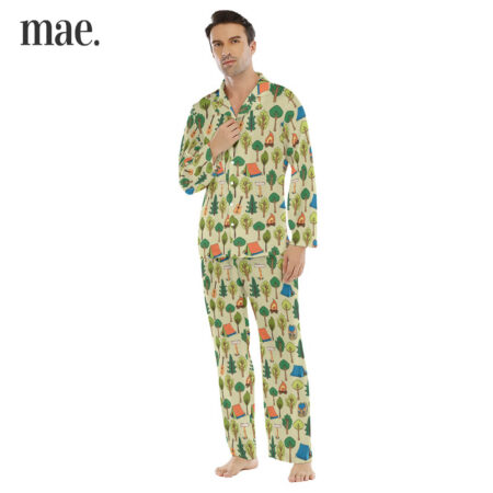 Camp Collar Pajama Sets For Men