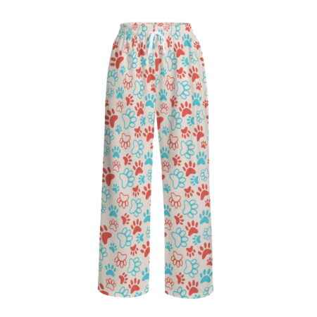 Cat's Paw Unisex Wide Leg Pajamas Pants