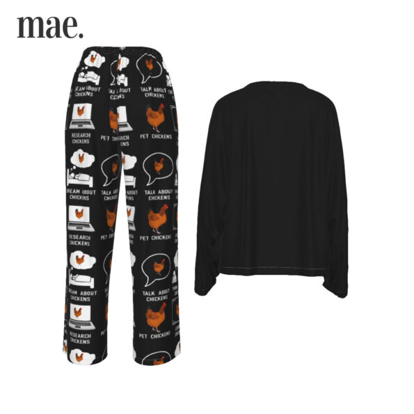 Chicken Dream Black Casual Pajamas