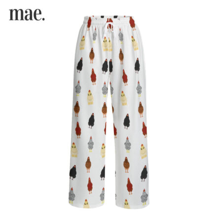 Chicken Lover Long Pajama Pants With Drawstring