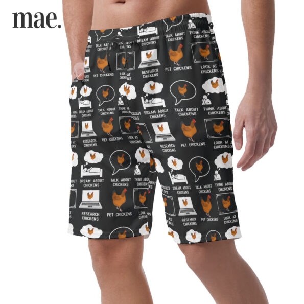 Chicken Lovers Black Casual Shorts For Men