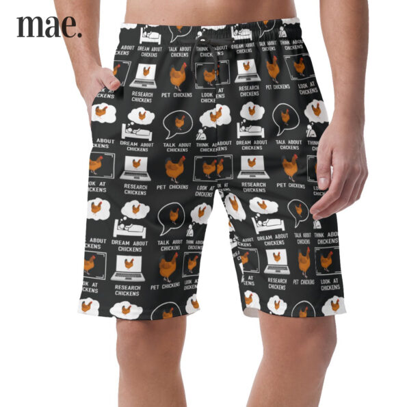 Chicken Lovers Black Casual Shorts For Men