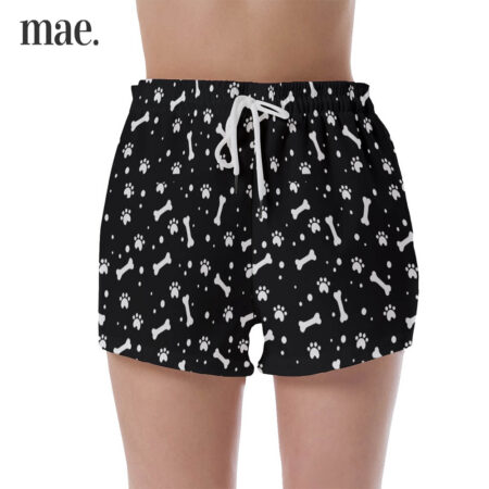 Cool Dog Pattern Pajama Shorts For Women