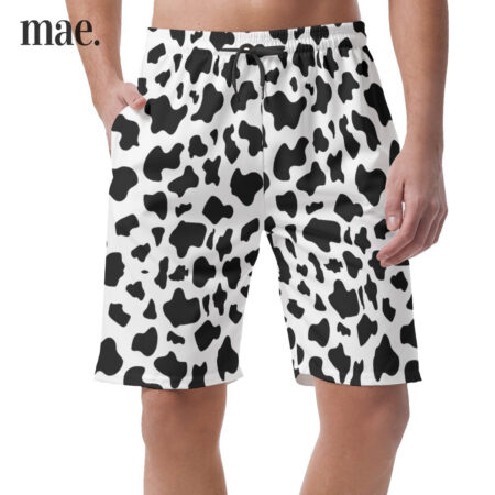 Cow Print Casual Shorts For Men