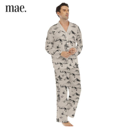 Cowboys Collar Pajama Sets For Men