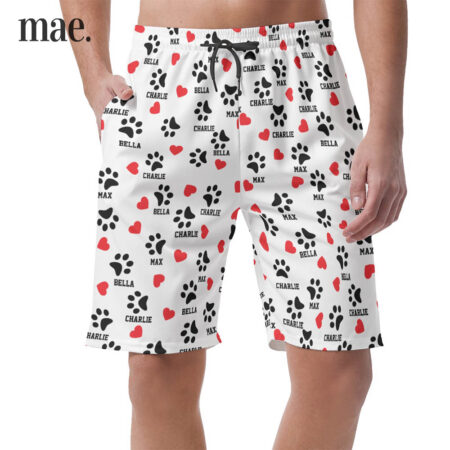 Custom Your Dog Name Men's Shorts With Pockets