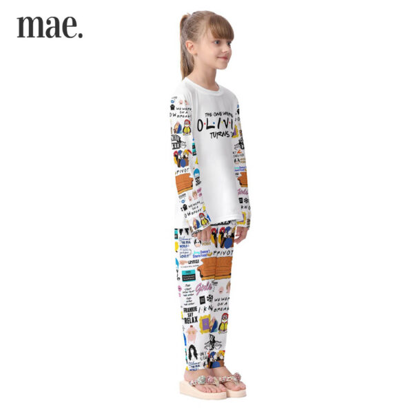 Cute Custom Name And Age Pajamas For Kids Friends Series