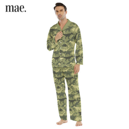 Dinosaur Collar Pajama Sets For Men