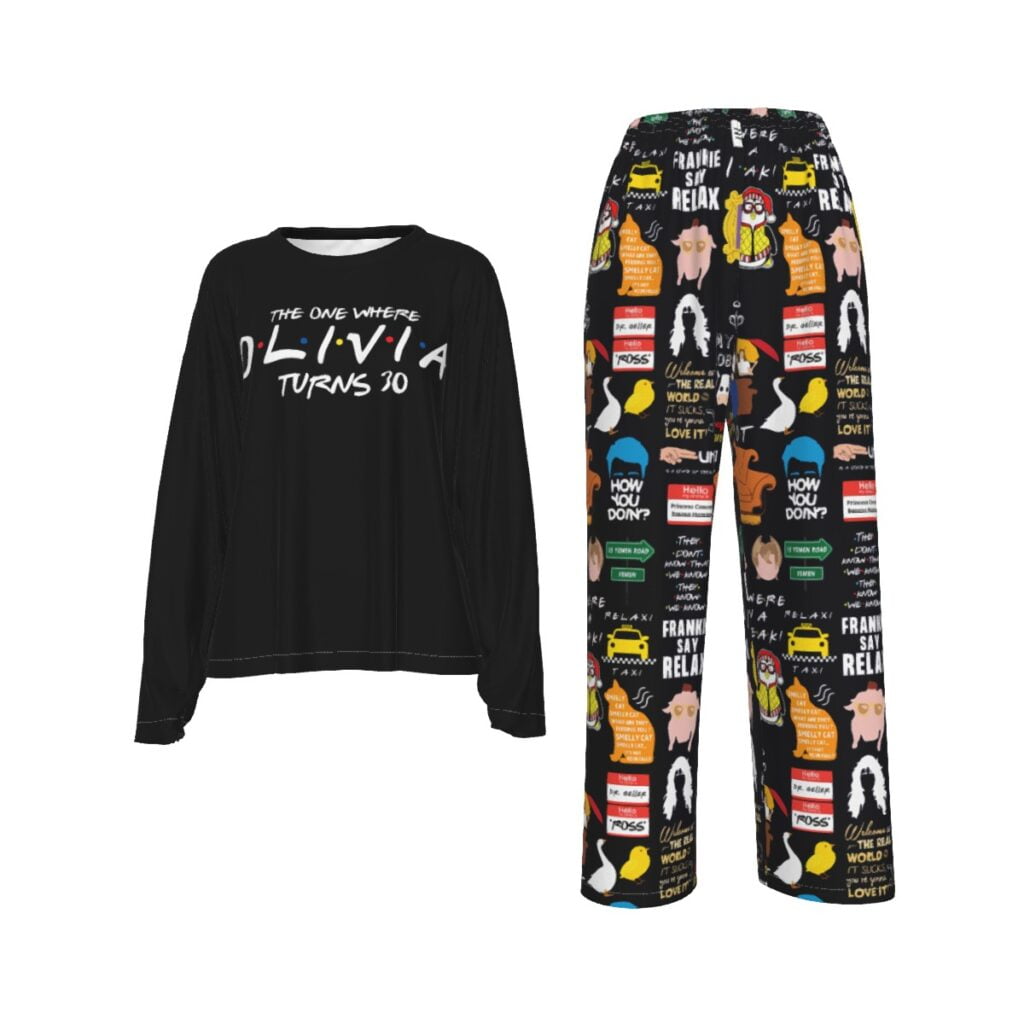 Friend Series Custom Long Sleeve Pajama Set