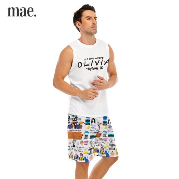 Friends Custom Birthday Sleeveless Men's Set