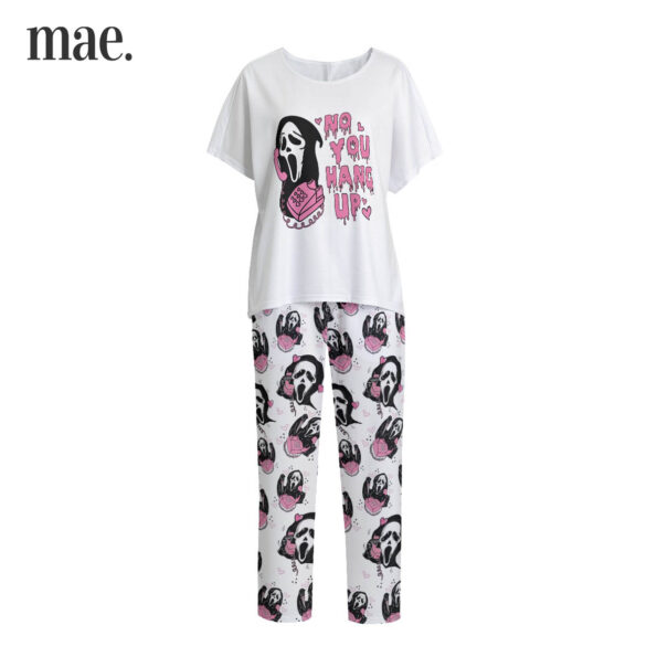 Ghostface Short Sleeve Pajamas For Women