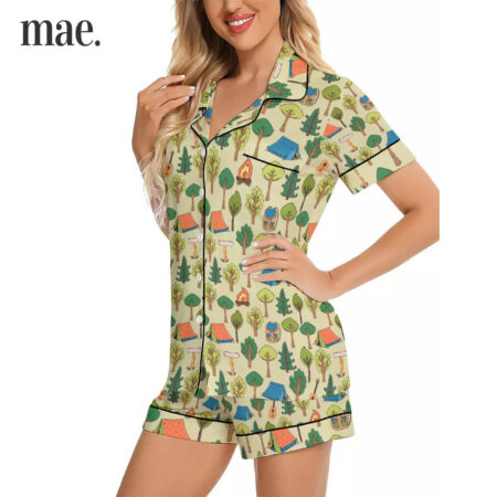 Happy Camper Short Pajama Sets