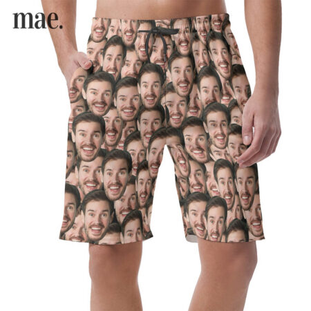 Men's Casual Shorts With Custom Face