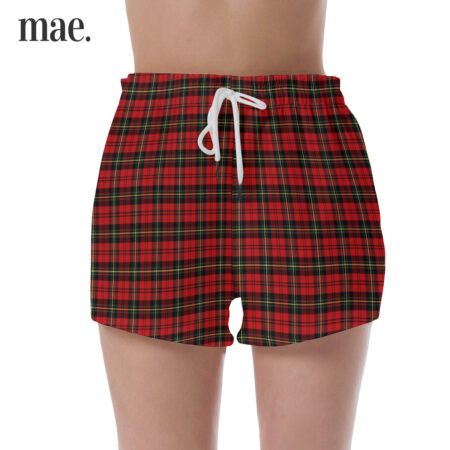 Blackred Plaid Women's Shorts