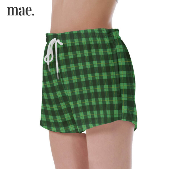 Blackgreen Plaid Women's Shorts