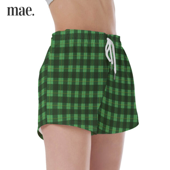 Blackgreen Plaid Women's Shorts