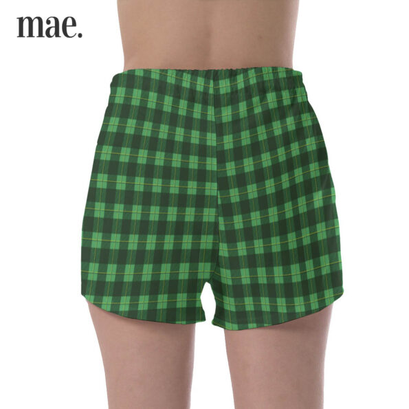 Blackgreen Plaid Women's Shorts