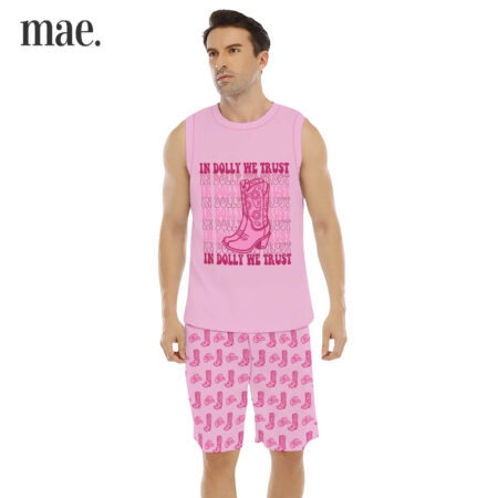 Pink Dolly Sleeveless Men's Set