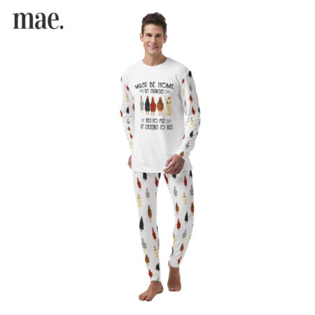 Put My Chickens To Bed Men's Pajama Set