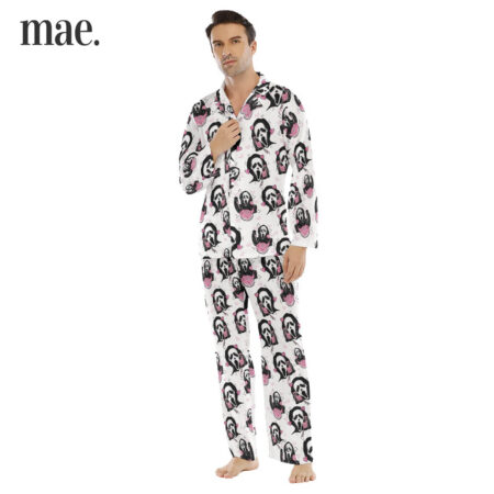 Scream Movie Collar Pajama Sets For Men