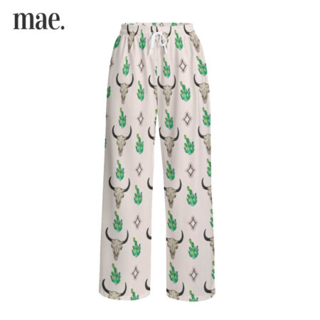 Skull Unisex Wide Leg Pajamas Pants