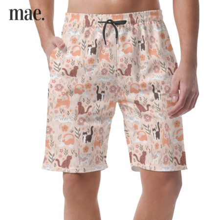 Cute Cat Casual Shorts For Men