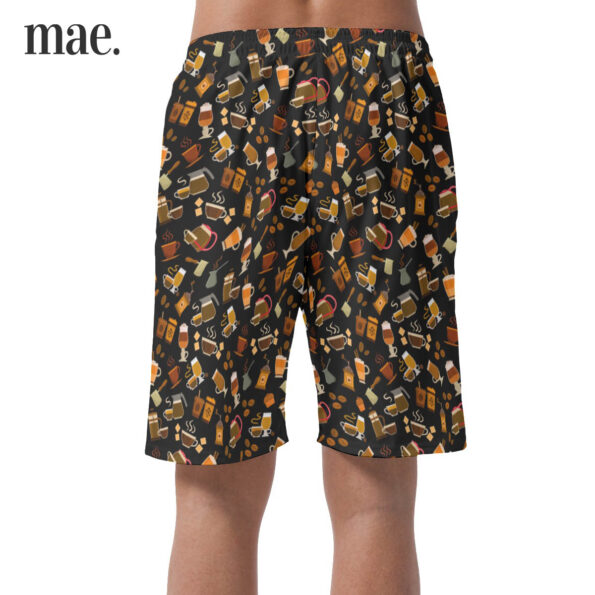 Coffee Black Casual Shorts For Men