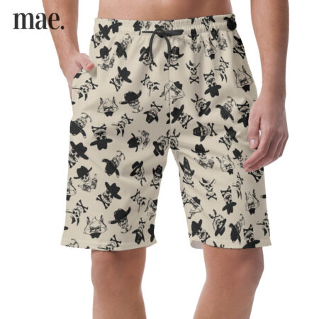 Dancing Skeleton Casual Shorts For Men