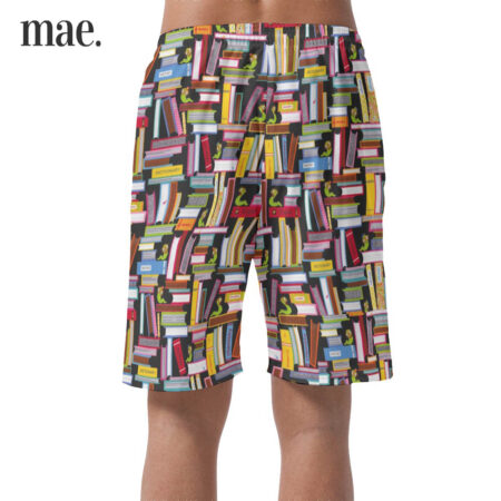 Unique Bookshelf Men's Casual Shorts With Pockets