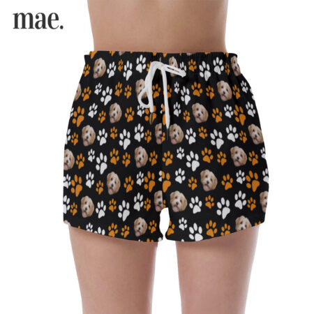 Unique Custom Dog Face Pajama Shorts For Women